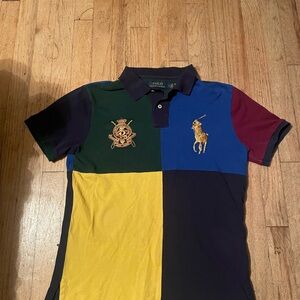 Polo by Ralph Lauren Men's Colorblock Polo Shirt - Green, Blue, Yellow, Red